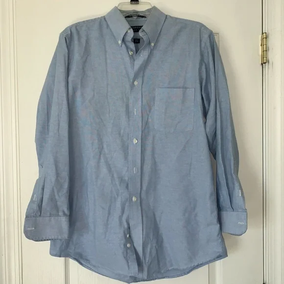 Claybrooke dress shirt light blue pocket long sleeve - Picture 1 of 2